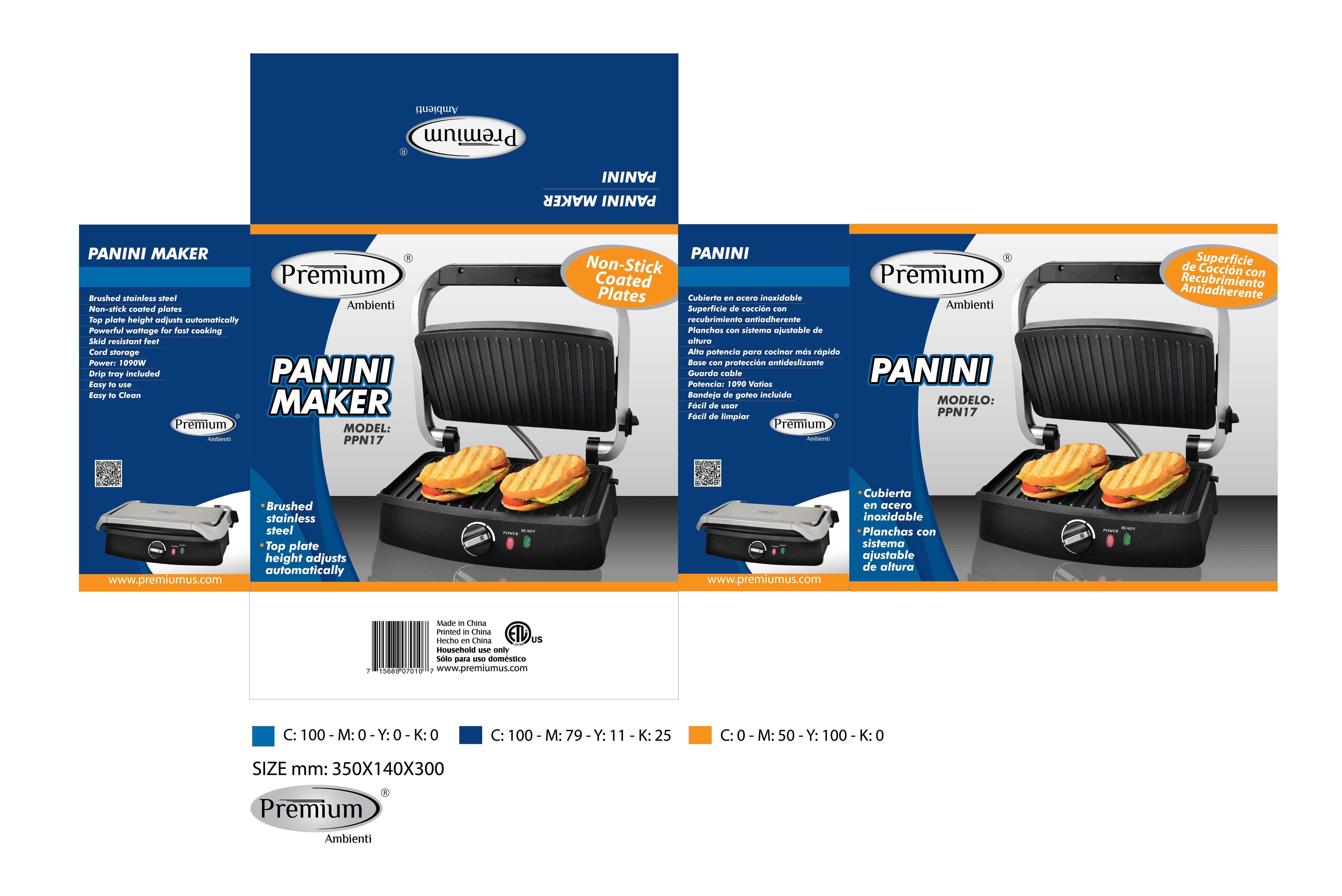 Premium Appliances Panini Maker