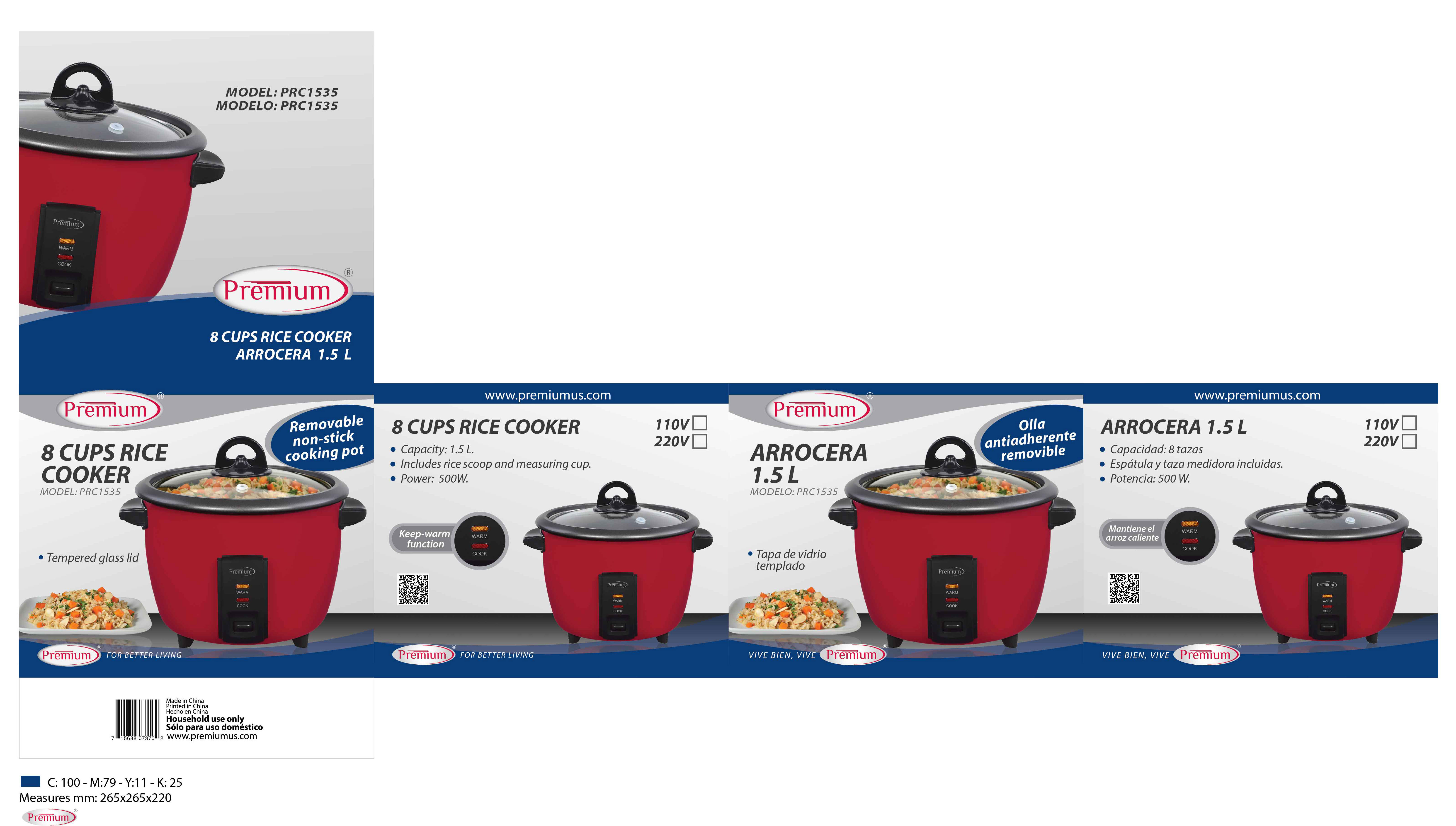 Premium Appliances 16Cup Rice Cooker