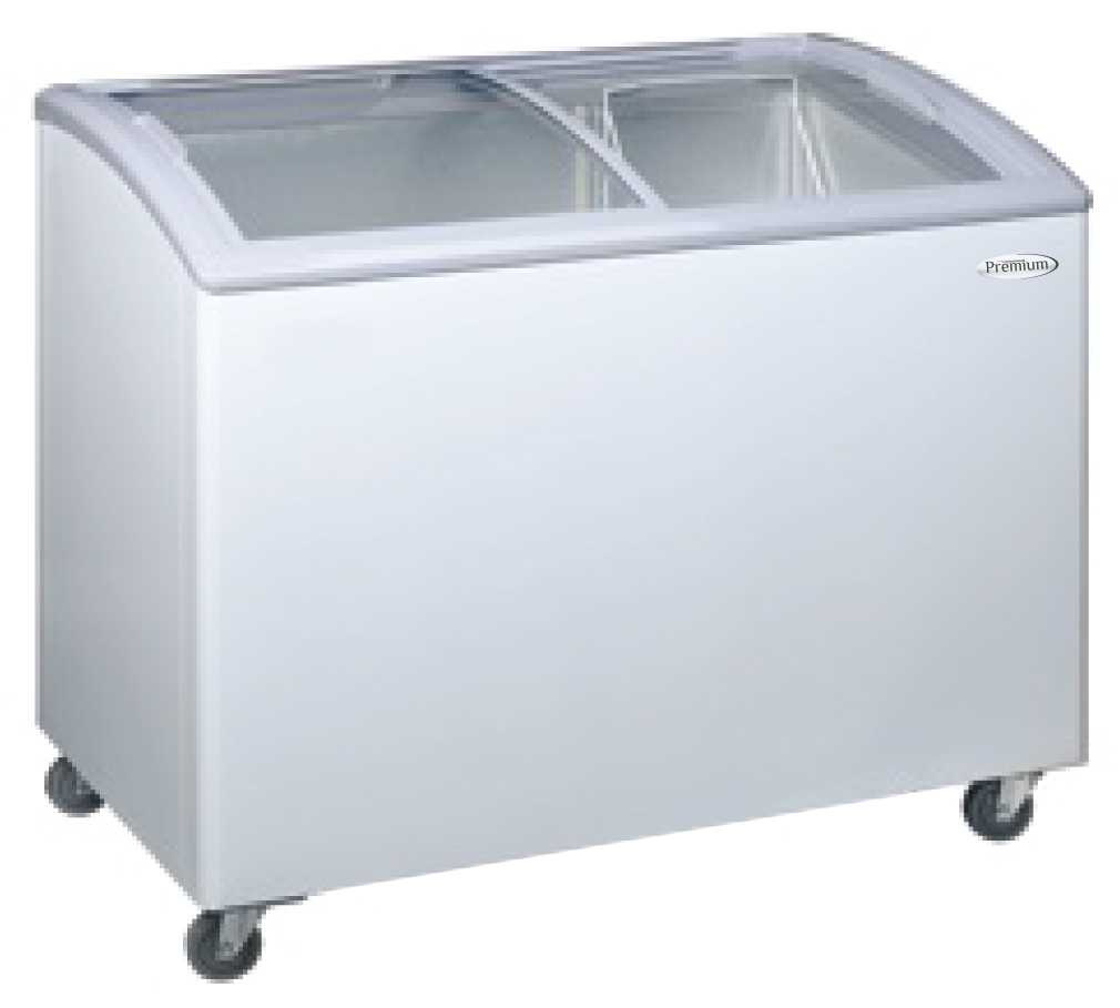 Premium Appliances 7.4 ft³ Curved Glass Door Freezer Display